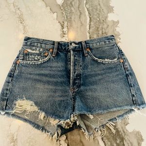 Agolde Women’s Distressed Denim Jean Shorts